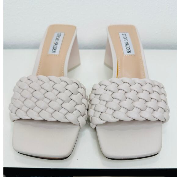 Steve Madden Bone Monte Carlo Slip On Triangle Heel Sandal 6 - Picture 2 of 12